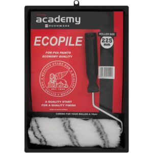 academy brushware ecopile roller & tray set 225mm